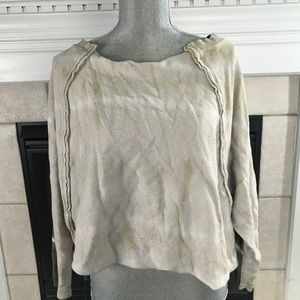 Free people cropped pullover inside out S